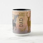 Hirschjäger-Geweih-Name-Vorlage Tasse (Zentrum)