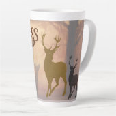 Hirschjäger-Geweih-Name-Vorlage-Tasse Milchtasse (Rechte Ecke)