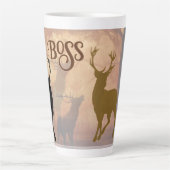 Hirschjäger-Geweih-Name-Vorlage-Tasse Milchtasse (Vorderseite)