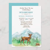 Hirschjäger jeden Alters zum Geburtstag Einladung (Vorne/Hinten)