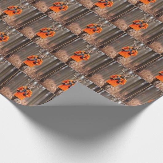 Hirschjäger mit einem Gewehr im Wald Geschenkpapier (Ecke)