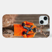 Hirschjäger mit Rifle iPhone Hülle (Rückseite (Horizontal))