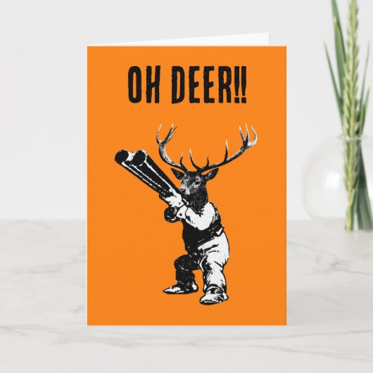 Hirschjäger Oh Deer Card Karte (Vorderseite)
