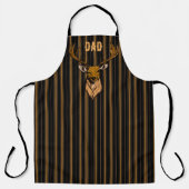 Hirschjäger Papa oder Name schwarze Streifen Schürze (Vorderseite)