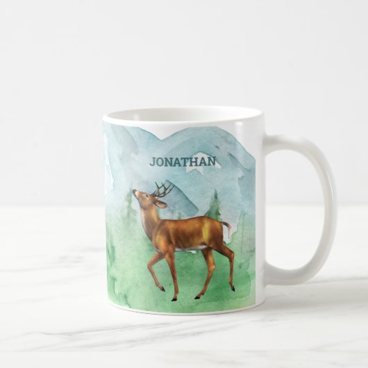 Hirschjäger, Personalisierter Waldberg Kaffeetasse (Rechts)