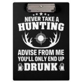 Hirschjäger trinken klemmbrett (Vorderseite)