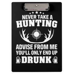 Hirschjäger trinken klemmbrett