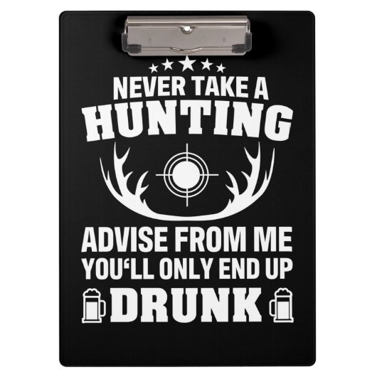 Hirschjäger trinken klemmbrett (Vorderseite)