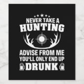 Hirschjäger trinken weinetikett (Einzelnes Label)