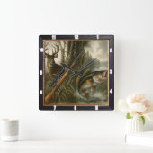 Hirschjägerwald Quadratische Wanduhr (Zuhause)