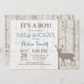 Hirschjunge Einladung zur Rustikalen Waldlandschaf (Vorne/Hinten)