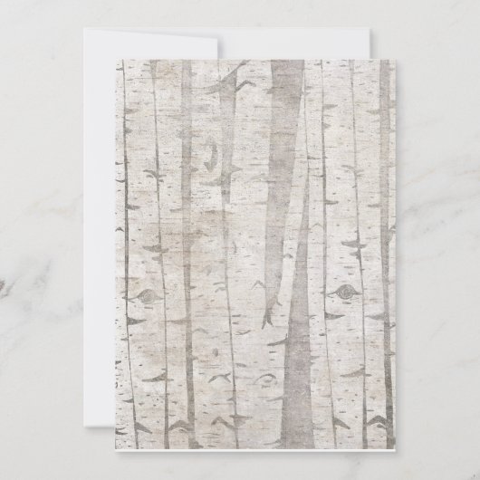 Hirschjunge Einladung zur Rustikalen Waldlandschaf (Rückseite)