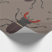 Hirschkäfer Bold Minimalist Insekt Geschenkpapier (Ecke)