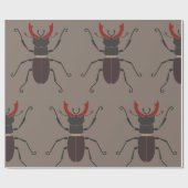 Hirschkäfer Bold Minimalist Insekt Geschenkpapier (Flach)
