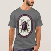 Hirschkäfer in Rahmen T-Shirt (Vorderseite)