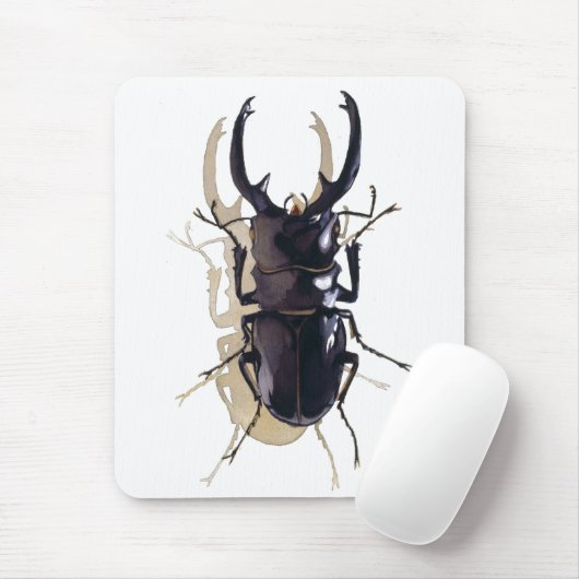 "Hirschkäfer" Insekten-Aquarell-Kunst Mousepad (Mit Mouse)