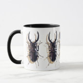"Hirschkäfer" Insekten-Aquarell-Kunst Tasse (Links)