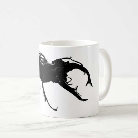 Hirschkäfer Lucanus cervus tierisches Design Kaffeetasse (VorderseiteRechts)