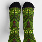 Hirschkäfer und Farne, grüne Blätter Socken (Oben)