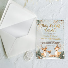 Hirschkälte im Freien Kinderdusche Acryleinladungen