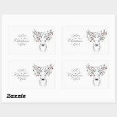 Hirschkerze Rechteckiger Aufkleber (Blatt)