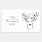 Hirschkerze Rechteckiger Aufkleber (Vorderseite)