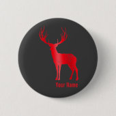 Hirschkhalet Antlers Retro Stag Antlers Vintag Button (Vorderseite)