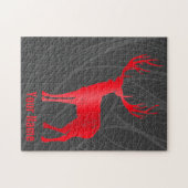 Hirschkhalet Antlers Retro Stag Antlers Vintag Puzzle (Horizontal)