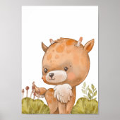 Hirschkids Room Print Süße Tier Poster (Vorne)