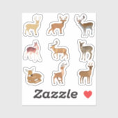 Hirschkleber Aufkleber (Blatt)