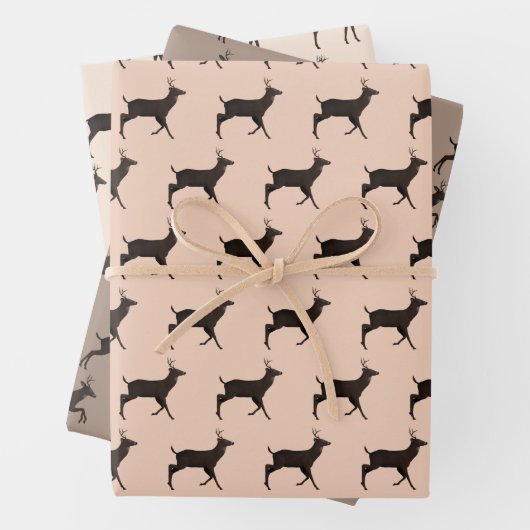 Hirschknochen Jumping Stehend Geschenkpapier Set (Beispiel)