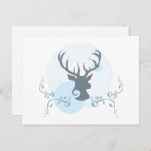 Hirschkopf-Abbildung Postkarte (Vorne/Hinten)