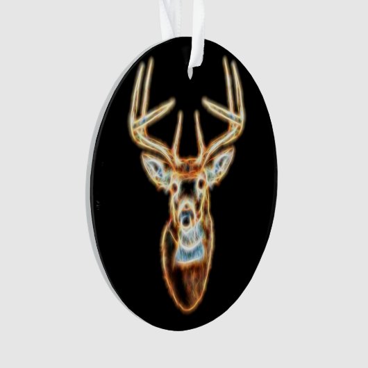 Hirschkopf digitaler Energie Geist Ornament (Vorderseite)