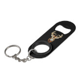 Hirschkopf digitaler Energie Geist Schlüsselanhänger Flaschenöffner (Vorderseite Schrägansicht)