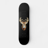 Hirschkopf digitaler Energie Geist Skateboard (Vorderseite)