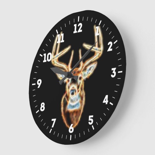 Hirschkopf Energie auf einem Große Wanduhr (Winkel)