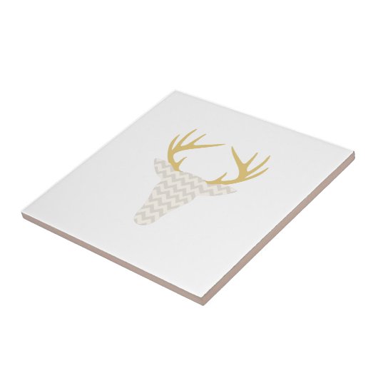 Hirschkopf Fliese (Seite)