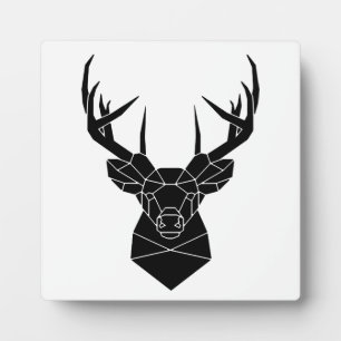 Hirschkopf Geometric ai File Deer Silhouette Stag Fotoplatte