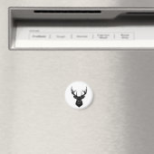 Hirschkopf Geometric ai File Deer Silhouette Stag  Magnet (In Situ (Geschirrspüler))