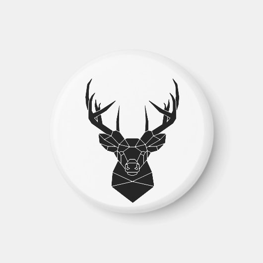 Hirschkopf Geometric ai File Deer Silhouette Stag  Magnet (Vorne)
