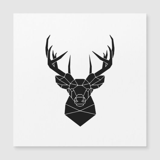 Hirschkopf Geometric ai File Deer Silhouette Stag Magnetkarte (Vorderseite)