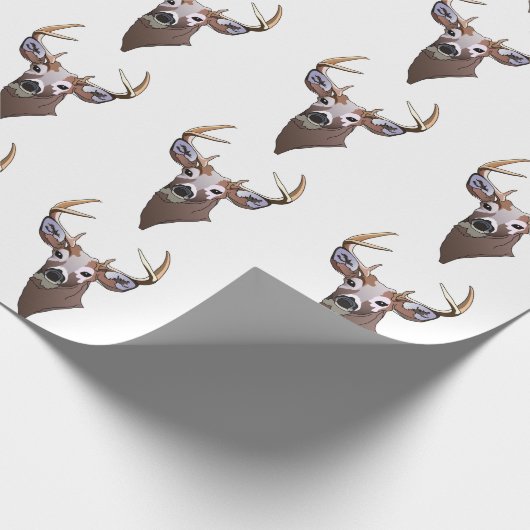 Hirschkopf Geschenkpapier (Ecke)