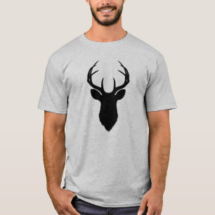 Hirschkopf Geweih Rustikal Land Modern T-Shirt