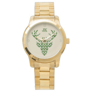 Hirschkopf Hunter Xmas Geschenk Personalisierten I Armbanduhr