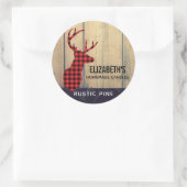 Hirschkopf mit Antler Kerze / Seife Runder Aufkleber (Tasche)