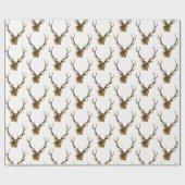 Hirschkopf mit großen Antlern #1 Geschenkpapier (Flach)