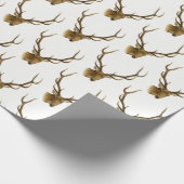 Hirschkopf mit großen Antlern #1 Geschenkpapier (Ecke)