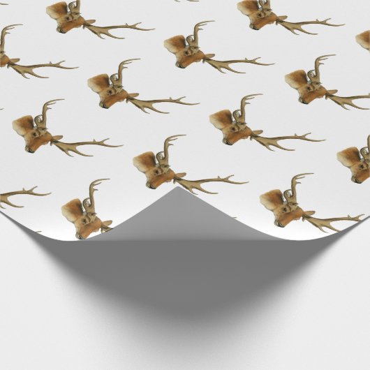 Hirschkopf mit mittleren Antlern #1 Geschenkpapier (Ecke)