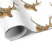 Hirschkopf mit mittleren Antlern #1 Geschenkpapier (Rolleneckpunkt)