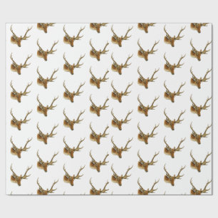 Hirschkopf mit mittleren Antlern #1 Geschenkpapier
